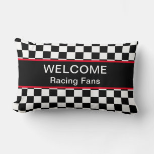 Welcome Car Racing Fans Lumbar Pillow