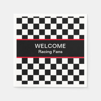 Welcome Car Racing Fans    Napkins