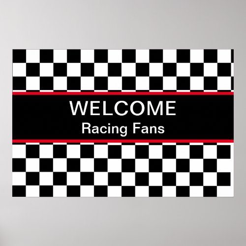 Welcome Car Racing Fans  Poster