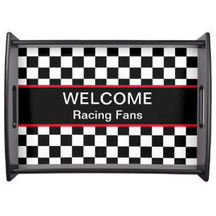 Welcome Car Racing Fans Serving Tray