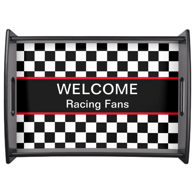 Welcome Car Racing Fans  Serving Tray (Front)