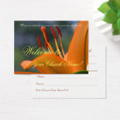 Welcome Card: Elegant Floral (Desk)