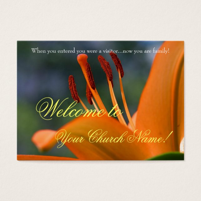 Welcome Card: Elegant Floral (Front)