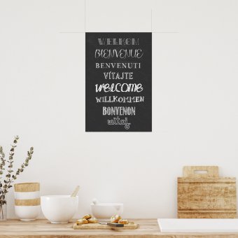 Welcome! Chalkboard poster | Zazzle