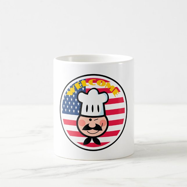 Welcome Chef With American Flag  Coffee Mug (Creator Uploaded)