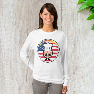 Welcome Chef With American Flag  T-Shirt