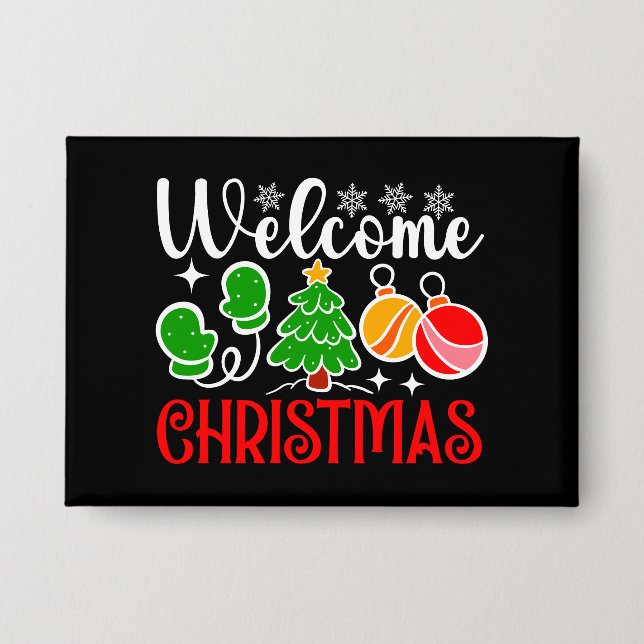 Welcome Christmas-63758 Button (Front)