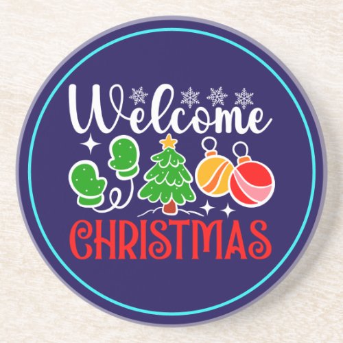 Welcome Christmas-63758 Coaster