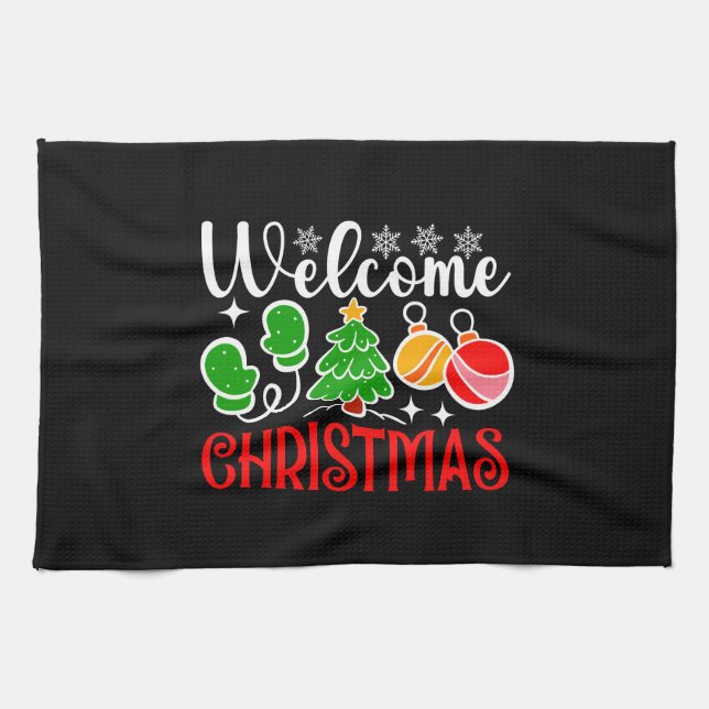 Welcome Christmas-63758 Kitchen Towel (Horizontal)