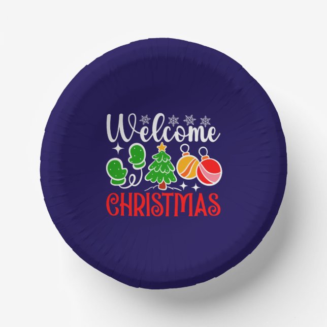 Welcome Christmas-63758 Paper Bowls (Front)