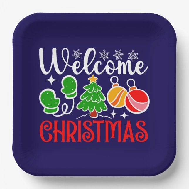 Welcome Christmas-63758 Paper Plates (Front)