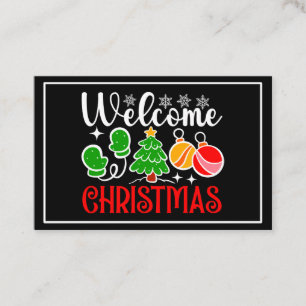 Welcome Christmas Business Card