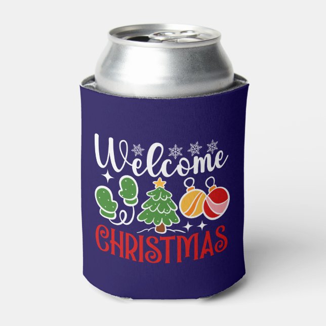 Welcome Christmas Can Cooler (Can Front)