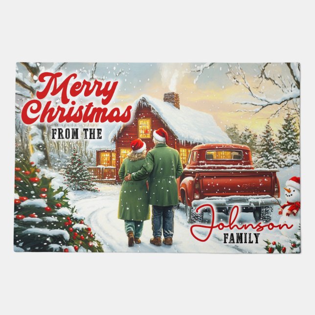 Welcome Christmas Doormat – Festive Holiday Welcom (Front)