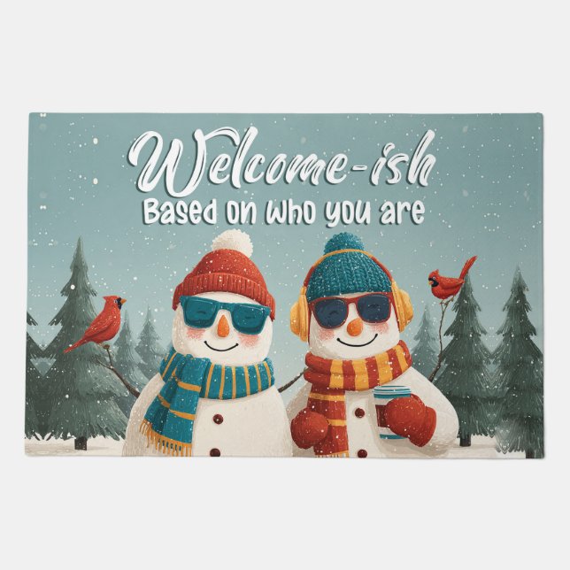Welcome Christmas Doormat – Festive Holiday Welcom (Front)