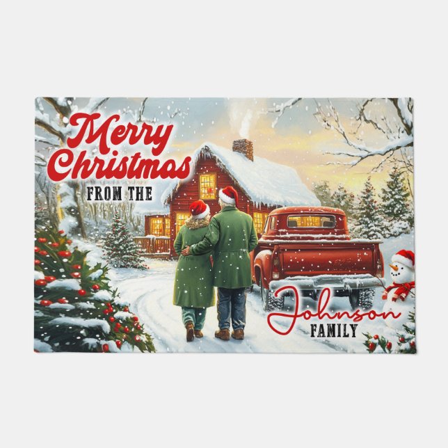 Welcome Christmas Doormat – Festive Holiday Welcom (Front)