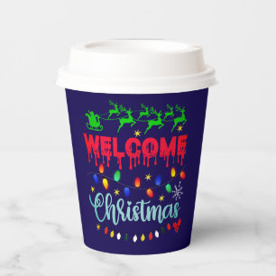 Welcome Christmas Festive Lights Desgin-81124 Paper Cups
