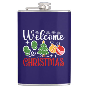 Welcome Christmas Flask