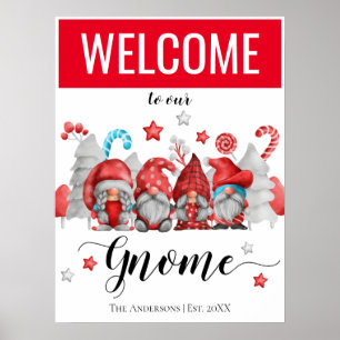 Welcome Christmas Gnomes Poster
