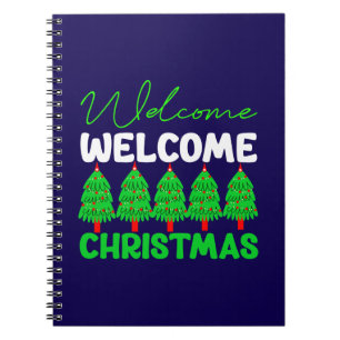 Welcome Christmas Tree Holiday Design-85600 Notebook
