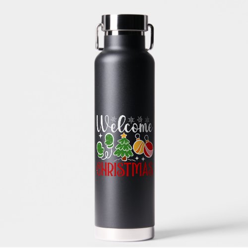 Welcome Christmas Water Bottle