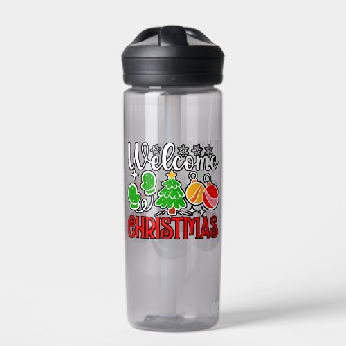 Welcome Christmas Water Bottle