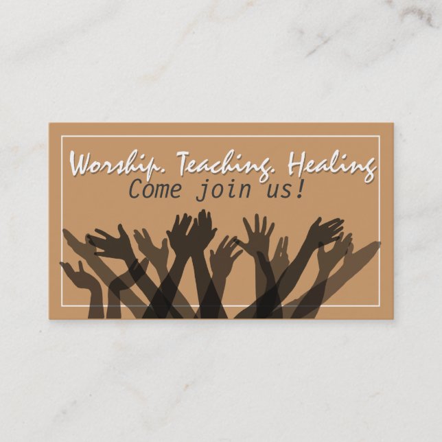 Welcome Church Worship Bible Healing Prayer Invite (Front)