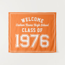 Welcome Class of 1976, Orange Reunion Party Decor