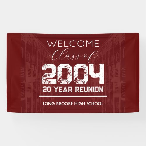 Welcome Class of 2004 20 Year High School Reunion Banner