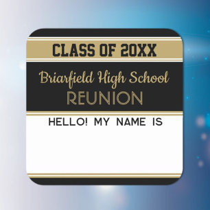 Welcome! Class Reunion Matte name tag Sticker