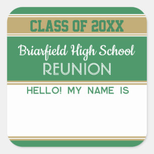 Welcome! Class Reunion Matte name tag Sticker
