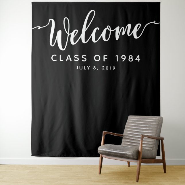 Welcome class reunion Photo Booth backdrop banner (In Situ)