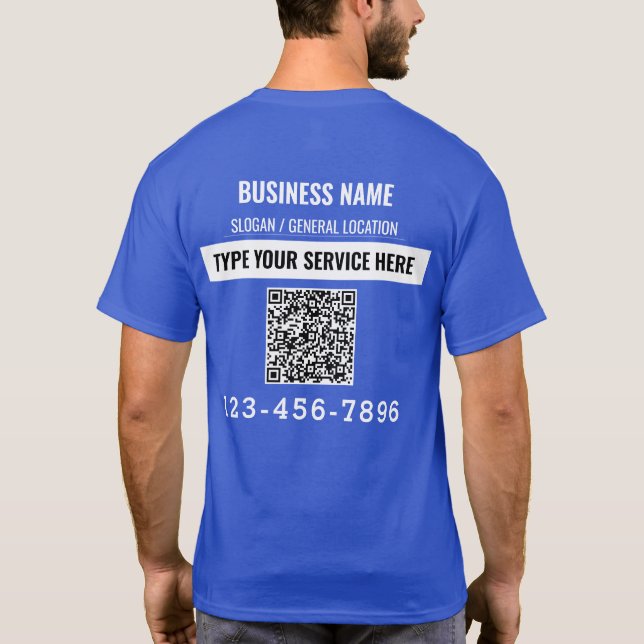 Welcome Contact me Business Logo T-Shirt (Back)