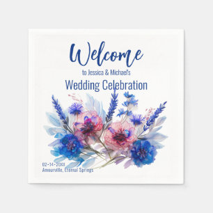 💍Welcome Cornflowers and Lavender Napkins