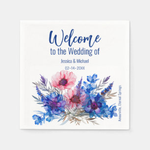 💍Welcome Cornflowers and Lavender  Napkins