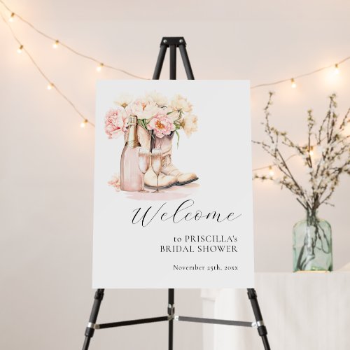 WELCOME Country Cowgirl Boots BRIDAL SHOWER Foam Board