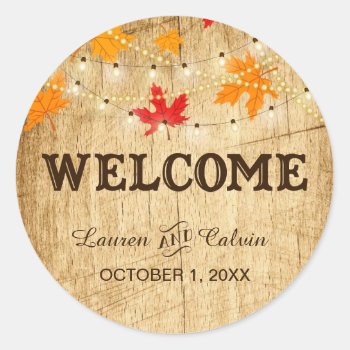 Welcome Country Wedding Favor Sticker by LangDesignShop at Zazzle