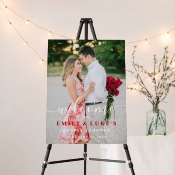 Welcome Couple's Shower Photo Love Wedding Sign by Vineyard at Zazzle