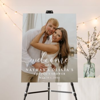Welcome Couple's Shower Photo Wedding Sign by Vineyard at Zazzle