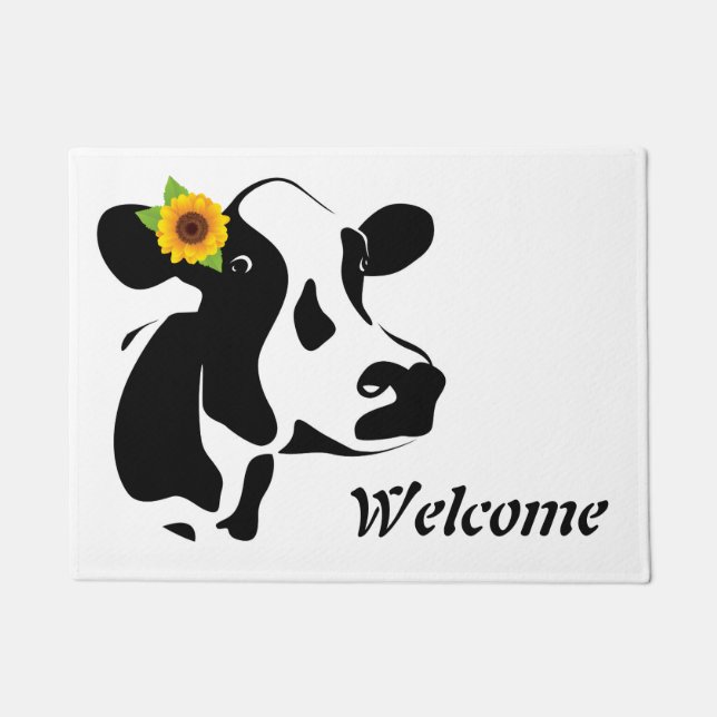 Welcome Cow Doormat (Front)