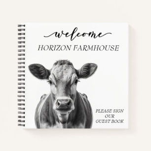 Welcome Cow Farmhouse Cabin Home Rental  Notebook