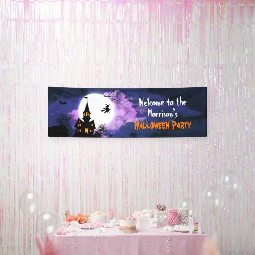 Welcome Creepy Haunted House Halloween Party Banner