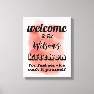welcome custom kitchen quote humor wall art