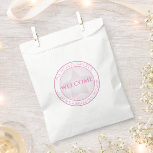 Welcome Custom Name Guest Bedroom Pastel Star Favor Bag
