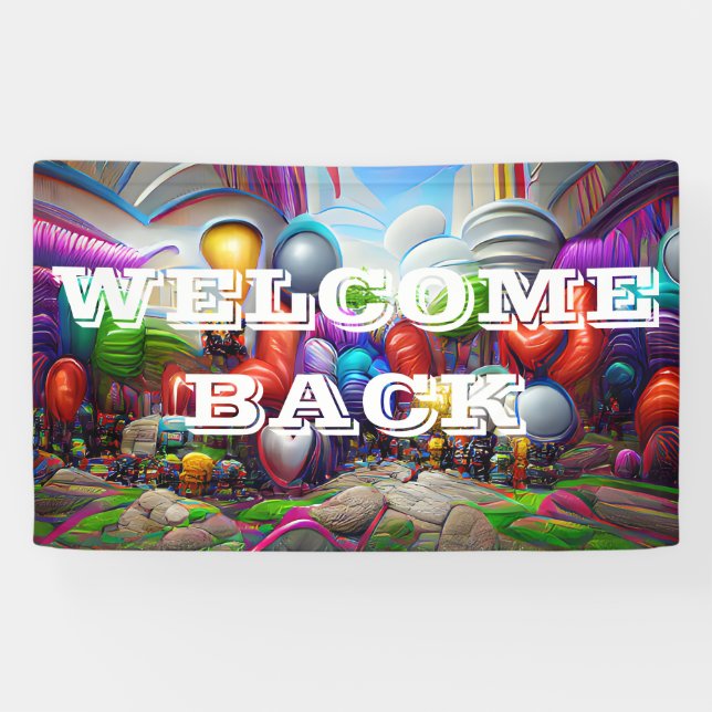Welcome custom Vinyl Banner 3' x 5' Banner (Horizontal)