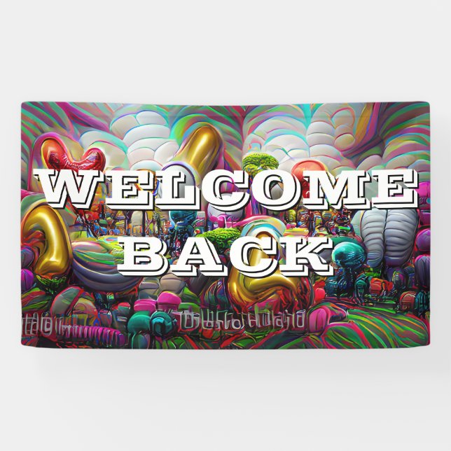 Welcome custom Vinyl Banner 3' x 5' Banner (Horizontal)