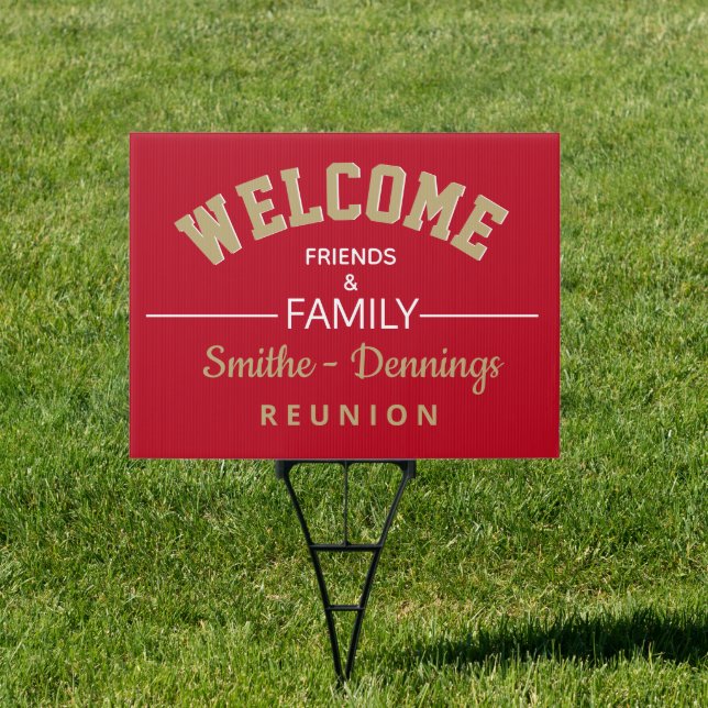 Welcome! Custome Family reunion yard Sign (Insitu)