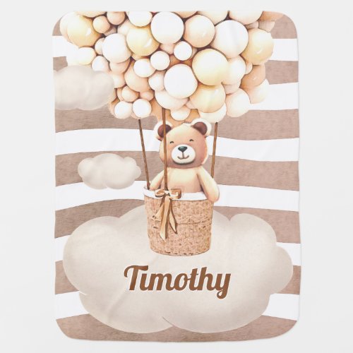 Welcome Cute Bear Baby Blanket