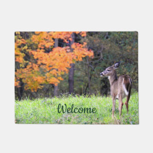 Welcome Deer in Autumn Doormat
