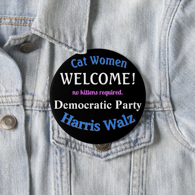 Welcome Democrat Button (In Situ)